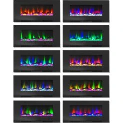 Cambridge Somerset 70 In. Electric Fireplace In Blue With Driftwood Log Display -Fire Place Store slate blue cambridge fireplace tv stands cam6938 2sbl 76 1000