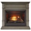 Dual Fuel Ventless Gas Fireplace - 26,000 BTU, T-Stat Control, Slate Gray Finish, Model DFS-300T-2GR