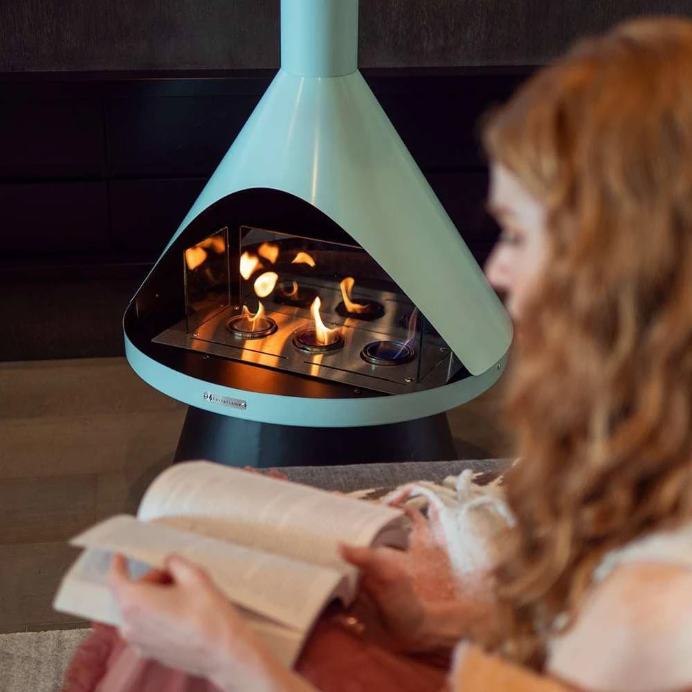 Lloyd 43.5 In Electroplated Steel Mid-Century Modern Indoor/Outdoor Gel Fuel Fireplace - With 6pk Pure Fuel 6 Lloyd 43.5 In Electroplated Steel Mid-Century Modern Indoor/Outdoor Gel Fuel Fireplace - With 6pk Pure Fuel - Image 6