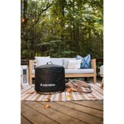 Bonfire Shelter 22 X 16 In. PCV Lined Fire Pit Cover -Fire Place Store solo stove fire pit covers and accessories ssbon shelter blk fa 1000