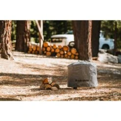 Gray Weather-Resistant Round Fire Pit Cover Made From PVC-Coated Polyester With Aluminum Reinforcement - Ranger(small) 10 Gray Weather-Resistant Round Fire Pit Cover Made From PVC-Coated Polyester With Aluminum Reinforcement - Ranger(small) -Fire Place Store solo stove fire pit covers and accessories ssransheltgrey 44 1000