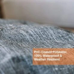 Gray Weather-Resistant Round Fire Pit Cover Made From PVC-Coated Polyester With Aluminum Reinforcement - Yukon(Large) -Fire Place Store solo stove fire pit covers and accessories ssyuksheltgrey 4f 1000