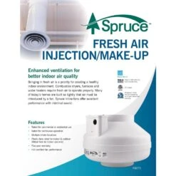 RB500 500 CFM 10 In. Inlet And Outlet Inline Ventilation Fan In White -Fire Place Store spruce grow room ventilation 28207 a0 1000