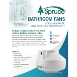 RB190 148 CFM 4 In. Inlet And Outlet Inline Ventilation Fan In White -Fire Place Store spruce grow room ventilation 28578 c3 1000