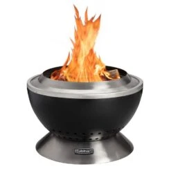 25 In. X 25 In. Wood Burning Black Steel Bowl Cleanburn Fire Pit
