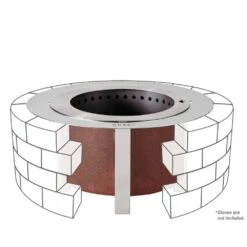 Smokeless 19-In. Fire Pit Insert Ring – Durable Stainless Steel – Rust-Resistant With Enhanced Airflow For Better Burn 6 Smokeless 19-In. Fire Pit Insert Ring – Durable Stainless Steel – Rust-Resistant With Enhanced Airflow For Better Burn -Fire Place Store stainless steel breeo fire pit covers and accessories br in19rd c3 1000