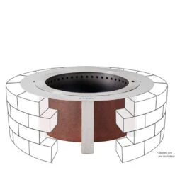 Smokeless 24-In. Fire Pit Insert Ring – Durable Stainless Steel – Rust-Resistant With Enhanced Airflow For Better Burn 6 Smokeless 24-In. Fire Pit Insert Ring – Durable Stainless Steel – Rust-Resistant With Enhanced Airflow For Better Burn -Fire Place Store stainless steel breeo fire pit covers and accessories br in24rd c3 1000