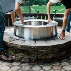 Smokeless 30-In. Fire Pit Insert Ring – Durable Stainless Steel – Rust-Resistant With Enhanced Airflow For Better Burn 7 Smokeless 30-In. Fire Pit Insert Ring – Durable Stainless Steel – Rust-Resistant With Enhanced Airflow For Better Burn -Fire Place Store stainless steel breeo fire pit covers and accessories br in30rd 4f 1000