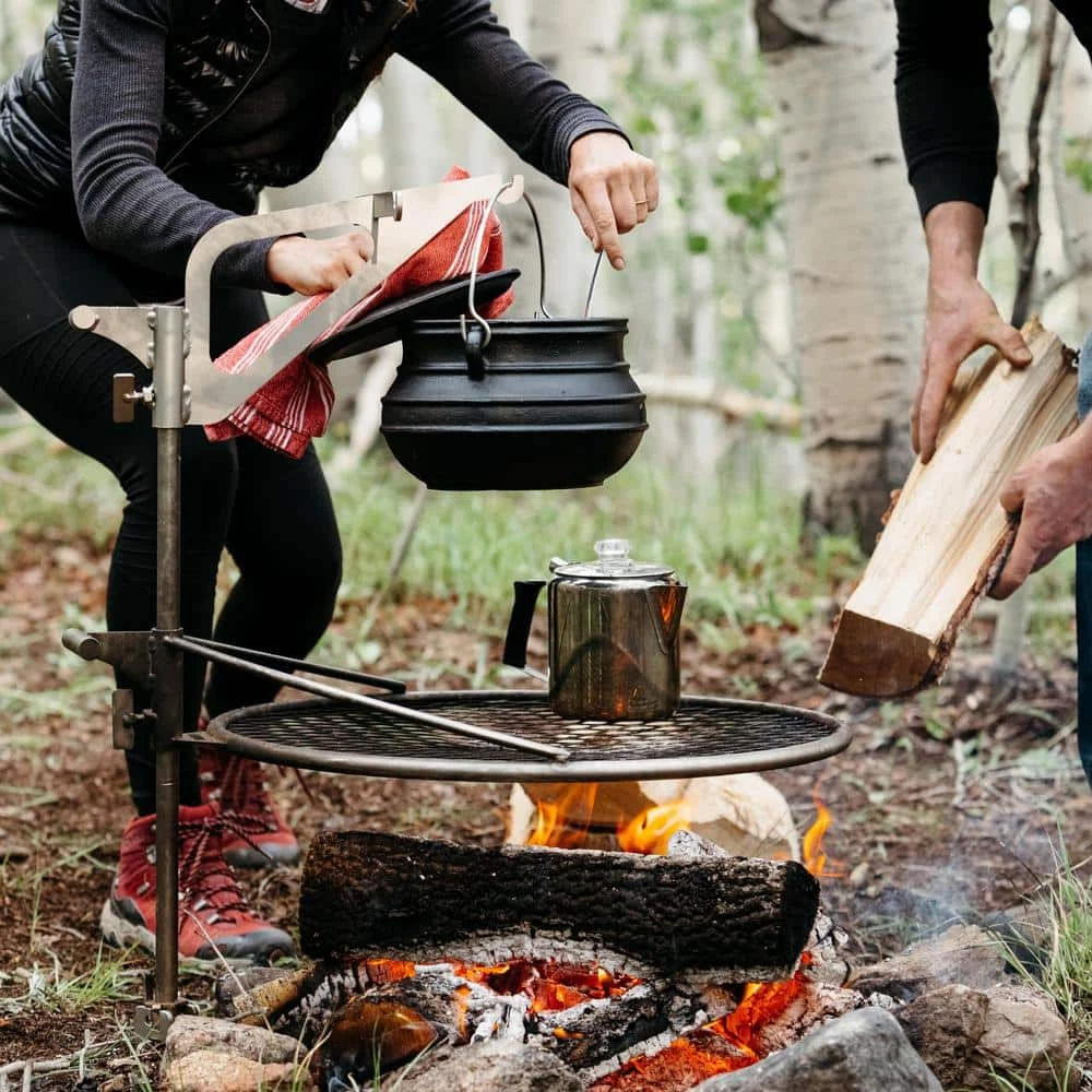 Kettle Hook 19-Stand For Outpost Cooking - 304 Stainless Steel - Adjustable Height With 360 Rotation -Weather-Resistant 2 Kettle Hook 19-Stand For Outpost Cooking - 304 Stainless Steel - Adjustable Height With 360 Rotation -Weather-Resistant - Image 2