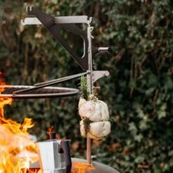 Kettle Hook 24-Stand For Outpost Cooking - 304 Stainless Steel - Adjustable Height With 360 Rotation -Weather-Resistant -Fire Place Store stainless steel breeo fire pit covers and accessories br kh24 4f 1000