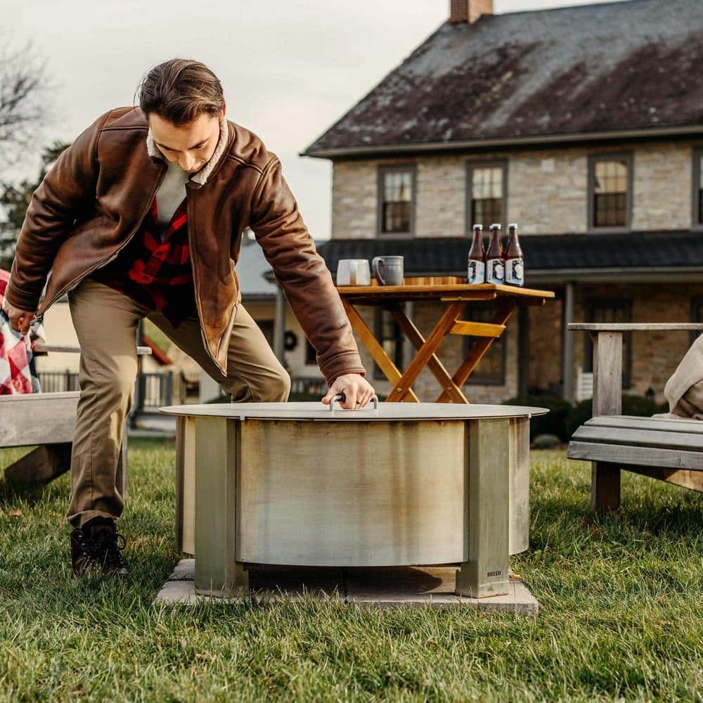 X Series Stainless Steel Fire Pit Lid 30 -Weather-Resistant And Durable With Ergonomic Handle-Clean And Safe From Debris 4 X Series Stainless Steel Fire Pit Lid 30 -Weather-Resistant And Durable With Ergonomic Handle-Clean And Safe From Debris - Image 4