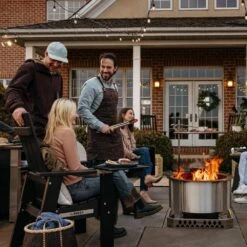 Outpost Portable Fire Ring Grill 24 - Premium Stainless Steel - Adjustable Height And 360° Rotation - Effortless Setup 8 Outpost Portable Fire Ring Grill 24 - Premium Stainless Steel - Adjustable Height And 360° Rotation - Effortless Setup -Fire Place Store stainless steel breeo fire pit covers and accessories br op24 1f 1000