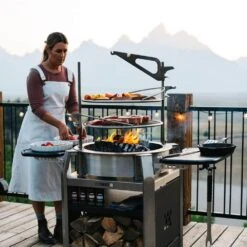 Outpost Portable Fire Ring Grill 24 - Premium Stainless Steel - Adjustable Height And 360° Rotation - Effortless Setup 9 Outpost Portable Fire Ring Grill 24 - Premium Stainless Steel - Adjustable Height And 360° Rotation - Effortless Setup -Fire Place Store stainless steel breeo fire pit covers and accessories br op24 44 1000