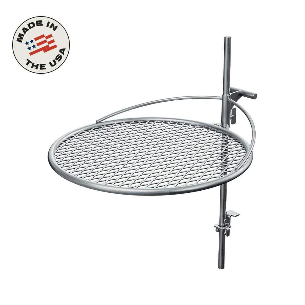 Outpost Portable Fire Ring Grill 24 - Premium Stainless Steel - Adjustable Height And 360° Rotation - Effortless Setup 1 Outpost Portable Fire Ring Grill 24 - Premium Stainless Steel - Adjustable Height And 360° Rotation - Effortless Setup