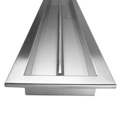 48 In. X 6 In. Stainless Steel Drop-In Fire Pit Pan With Burner, Beveled Lip -Fire Place Store stainless steel celestial fire glass fire pit covers and accessories bl 48 6 4f 1000