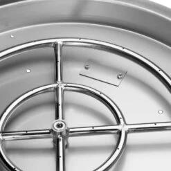 25 In. Round Stainless Steel Drop-In Fire Pit Pan With 18 In. Burner 9 25 In. Round Stainless Steel Drop-In Fire Pit Pan With 18 In. Burner -Fire Place Store stainless steel celestial fire glass fire pit covers and accessories bp 25r 1f 1000