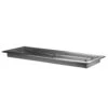 30 In. X 10 In. Linear Drop-In Fire Pit Pan With Burner, Stainless Steel, And Beveled Lip