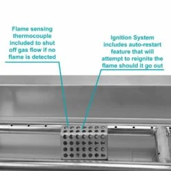 24 In. X 8 In. Remote Control Fire Pit Burner Kit, Stainless Steel, Electronic Ignition, Propane -Fire Place Store stainless steel celestial fire glass fire pit covers and accessories eibk 24 8p 4f 1000