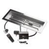 24 In. X 8 In. Remote Control Fire Pit Burner Kit, Stainless Steel, Electronic Ignition, Propane