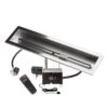 30 In. X 6 In. Remote Control Fire Pit Burner Kit, Stainless Steel, Electronic Ignition, Propane