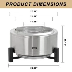 27 In. Smokeless Fire Pit, Low Smoke Bonfire Fire Pit, Wood Burning Pellet Firepits -Fire Place Store stainless steel heatmaxx wood burning fire pits srfp12308 1f 1000