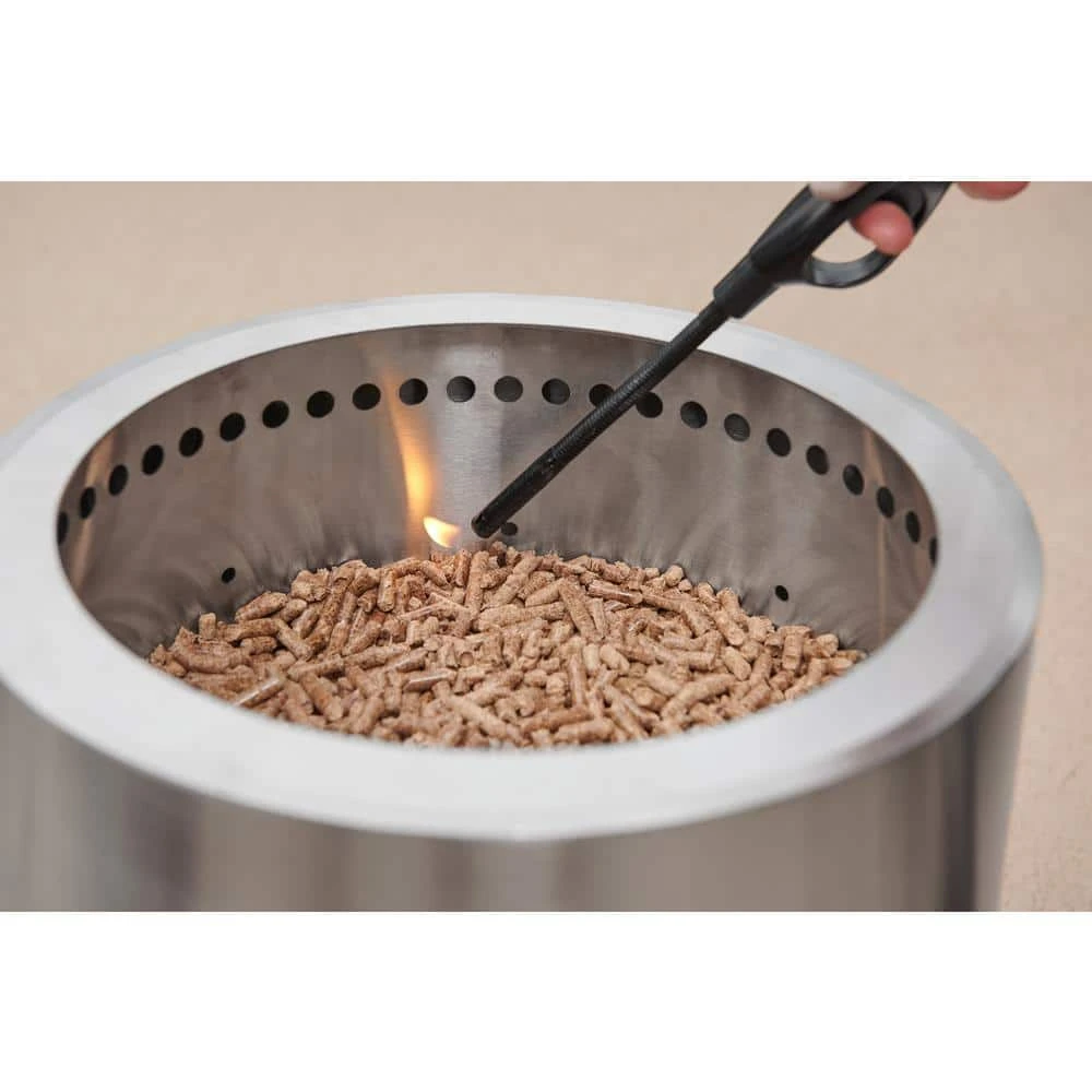 Flame Genie 13.5 In. Round Stainless Steel Wood Pellet Fire Pit 4 Flame Genie 13.5 In. Round Stainless Steel Wood Pellet Fire Pit - Image 4