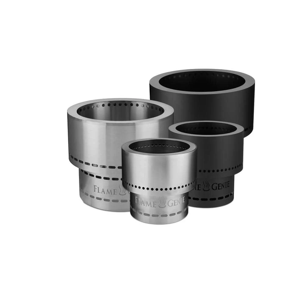 Flame Genie 13.5 In. Round Stainless Steel Wood Pellet Fire Pit 5 Flame Genie 13.5 In. Round Stainless Steel Wood Pellet Fire Pit - Image 5