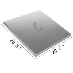 Fire Pit Lid 21 In. X 21 In. Stainless Steel Fire Pit Burner Cover 0.16 In. Thick Bonfire Lid For Drop-in Fire Pit Pan -Fire Place Store stainless steel look vevor fire pit covers and accessories gzrshpgz21x21x101v0 d4 1000