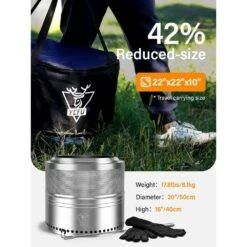 20 In. Folding Stainless Steel Smokeless Wood Burning Outdoor Fire Pit With Removable Ash Stand & Gloves & Fire Poker 7 20 In. Folding Stainless Steel Smokeless Wood Burning Outdoor Fire Pit With Removable Ash Stand & Gloves & Fire Poker -Fire Place Store stainless steel mximu wood burning fire pits ftdhl1002 c3 1000