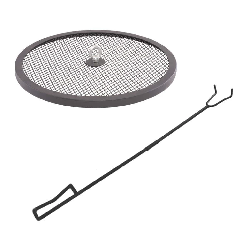 16.02 In. Spark Screen And Screen Lift For Portable Pellet Fire Pit 1 16.02 In. Spark Screen And Screen Lift For Portable Pellet Fire Pit