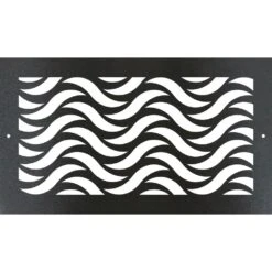 Stellar Air Registers-6 X 12-Waves (REGSTR MTL Screw In)-Metal Floor