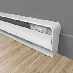 Single-Pole 120/240-Volt Electronic Electric Baseboard Heater Built-in Thermostat In White -Fire Place Store stelpro non programmable thermostats sibte12f 31 1000