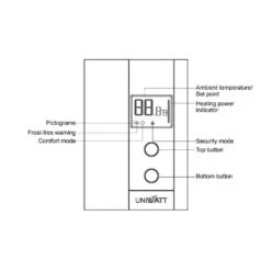 120/208/240-Volt 1000/1730/2000-Watt Non-Programmable Electronic Thermostat In White -Fire Place Store stelpro non programmable thermostats ut202np 1f 1000