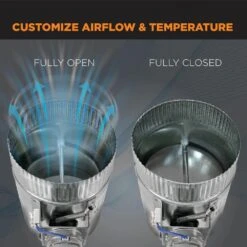 12 In. Motorized Adjustable Damper, Closed -Fire Place Store suncourt dampers zc212 1f 1000