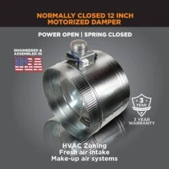 12 In. Motorized Adjustable Damper, Closed -Fire Place Store suncourt dampers zc212 c3 1000