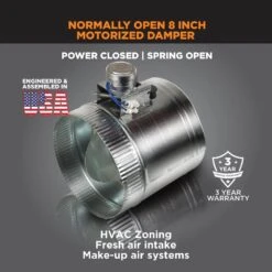 8 In. Motorized Adjustable Damper, Open 12 8 In. Motorized Adjustable Damper, Open -Fire Place Store suncourt dampers zo208 c3 1000