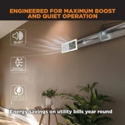 Inductor 10 In. Corded In-Line Duct Fan -Fire Place Store suncourt grow room ventilation db210c 76 1000