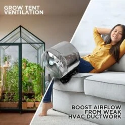 Inductor 10 In. Corded In-Line Duct Fan -Fire Place Store suncourt grow room ventilation db210c fa 1000