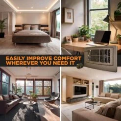 Flush Fit Smart Register Booster Fan In Brown With Adaptor Plate Included -Fire Place Store suncourt grow room ventilation hc500 bpl 31 1000