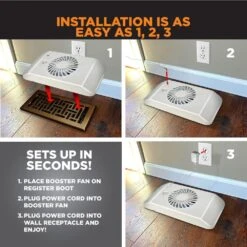 Equalizer EZ8 Heating And Air Conditioning Smart Register Booster Fan -Fire Place Store suncourt grow room ventilation hc600 44 1000