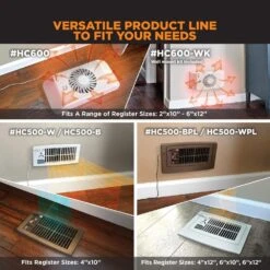 Equalizer EZ8 Heating And Air Conditioning Smart Register Booster Fan -Fire Place Store suncourt grow room ventilation hc600 76 1000