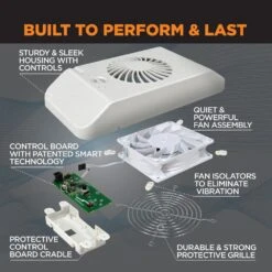 Equalizer EZ8 Heating And Air Conditioning Smart Register Booster Fan -Fire Place Store suncourt grow room ventilation hc600 fa 1000