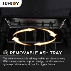 Heirloom 56.69 In. H Slate Wood Burning Fireplace - Black -Fire Place Store sunjoy outdoor fireplaces a304001005 44 1000