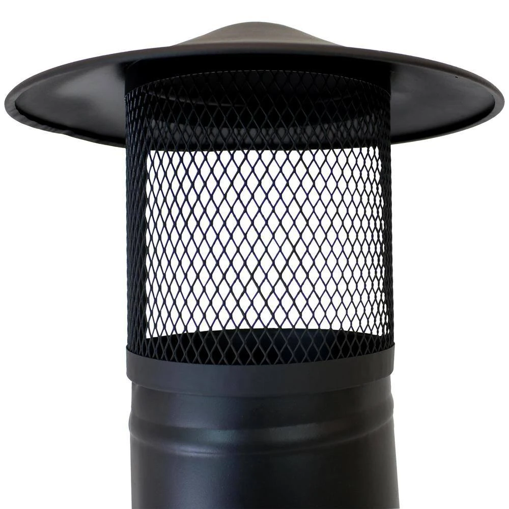 66 In. Steel Wood-Burning Outdoor Chiminea With Rain Cap In Black 6 66 In. Steel Wood-Burning Outdoor Chiminea With Rain Cap In Black - Image 6