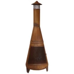 70 In. Rustic Outdoor Wood-Burning Backyard Chiminea Fire Pit -Fire Place Store sunnydaze chimineas rcm 504 44 1000