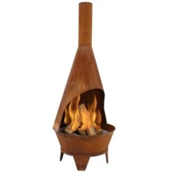 75 In. Rustic Chiminea Wood-Burning Fire Pit