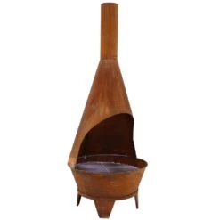 75 In. Rustic Chiminea Wood-Burning Fire Pit -Fire Place Store sunnydaze chimineas rcm lg799 c3 1000