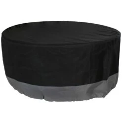 60 In. Gray/Black Round 2-Tone Outdoor Fire Pit Cover