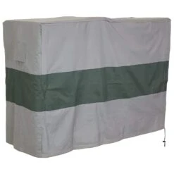 5 Ft. Gray Waterproof With Green Stripe Log Rack Cover