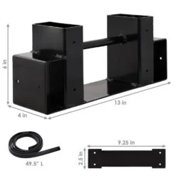 Sunnydaze Adjustable Steel Log Rack Brackets With Accessory Kit (3-Sets) -Fire Place Store sunnydaze firewood racks qx 047 3pk c3 1000